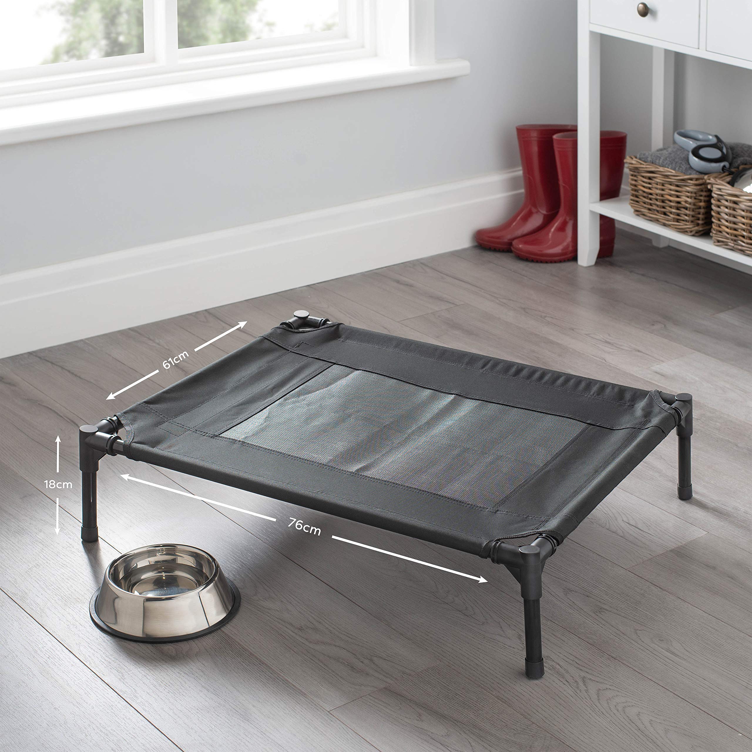 Premium Elevated Dog Bed for Travel - Portable & Breathable Mesh Pet Cot - Perfect for Camping, Hiking, and Outdoor Adventures with Your Dog