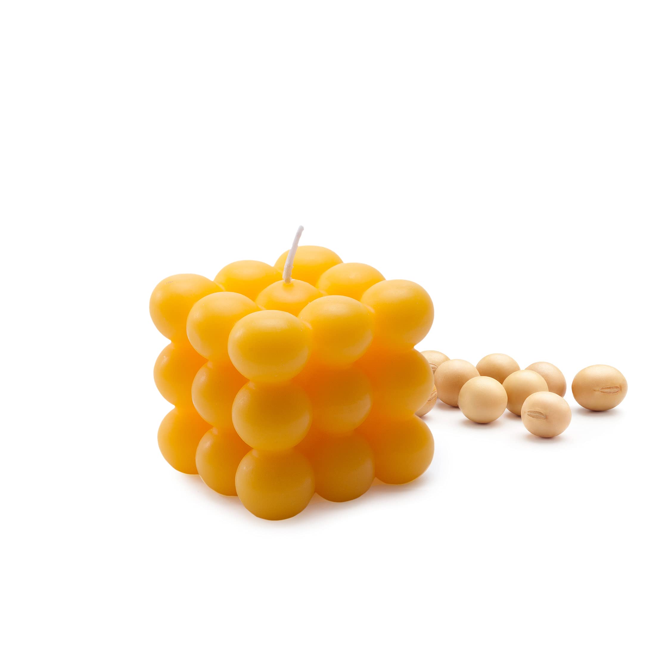**Premium Scented Candles for Home Decor – Floral Fragrance Novelty Candles for Weddings, Holidays & Birthdays – Aesthetic Yellow Bubble Candles for Women – Perfect for Relaxation & Romantic Ambiance**