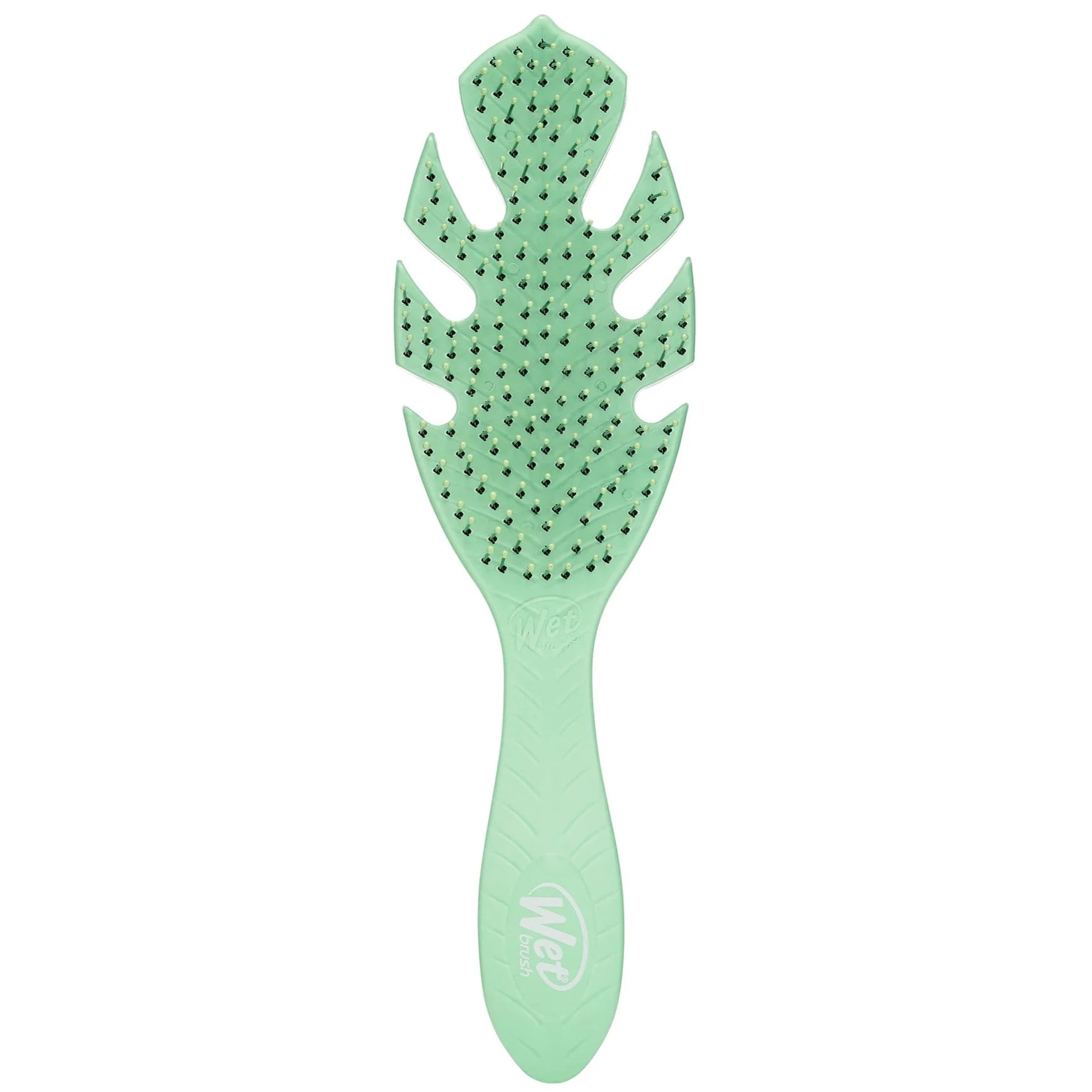 Go Green Detangler - Natural Hair Detangling Brush for Kids & Adults - Gentle Knot Remover for Curly, Thick, and Wet Hair - Perfect for Home, Travel, and Salon Use
