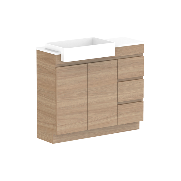 ADP Glacier Pro Semi Recessed Vanity Set with Solid Surface Top - 24