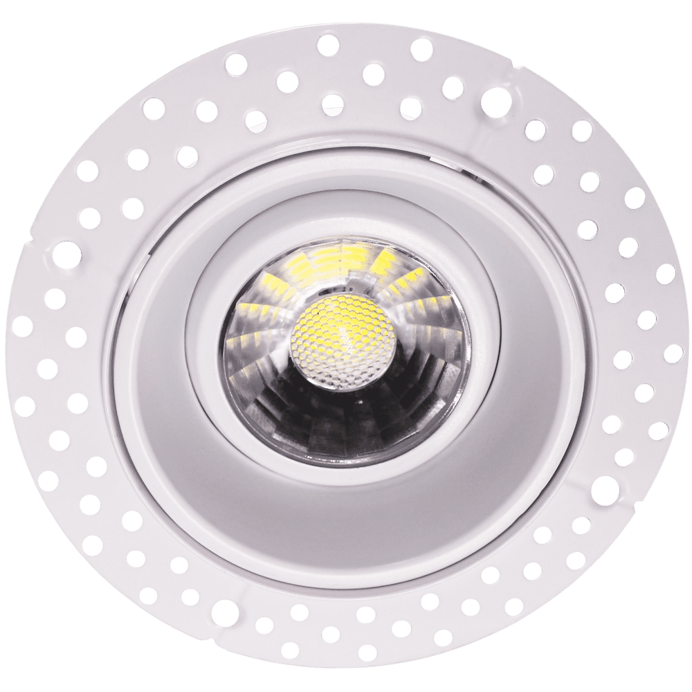 Radiant Lite 2 Inch Round Gimbal Trimless LED Downlight 8W - Adjustable CCT (2700K-5000K) for Kitchen, Bathroom & Living Room Lighting
