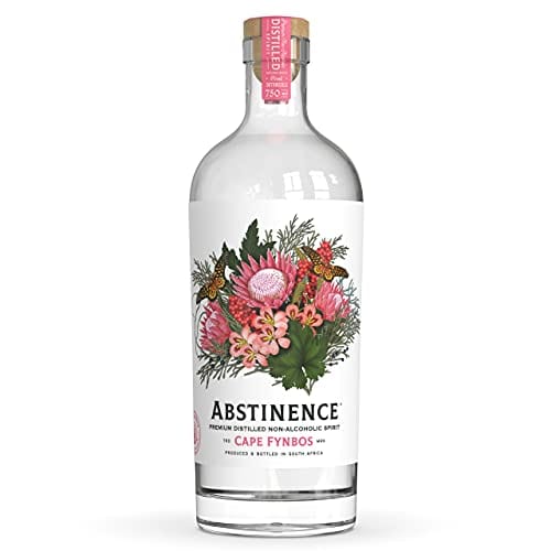 Award-Winning Abstinence Spirits Cape Floral - Premium Non-Alcoholic Spirit | Zero Calories, No Sugar | 750ml Bottle | Perfect for Mocktails, Sober Celebrations & Healthy Lifestyle