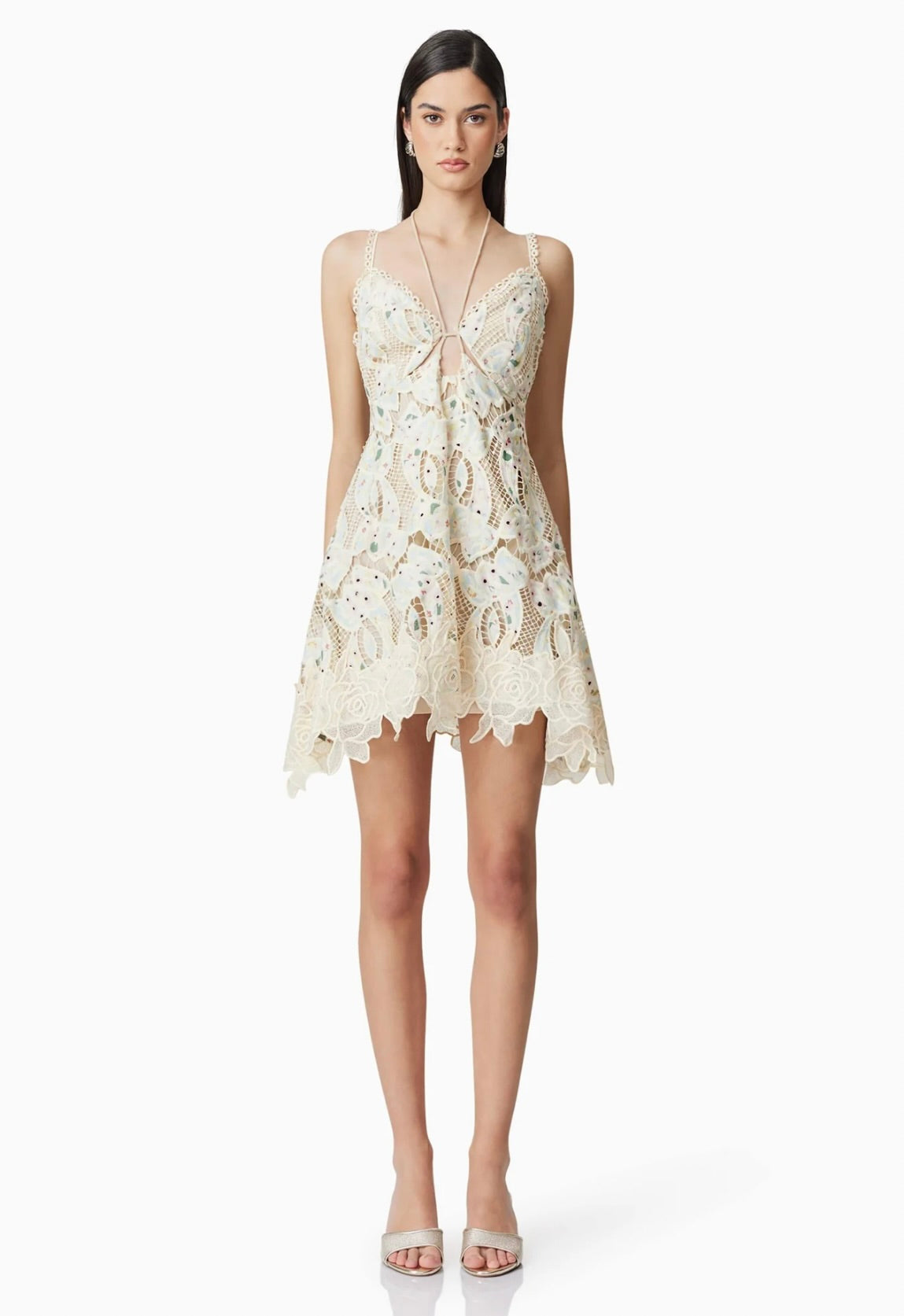 Kyla Floral Mini Halter Dress - Women's Summer Boho Sundress for Beach, Vacation & Date Night | Lightweight & Comfortable
