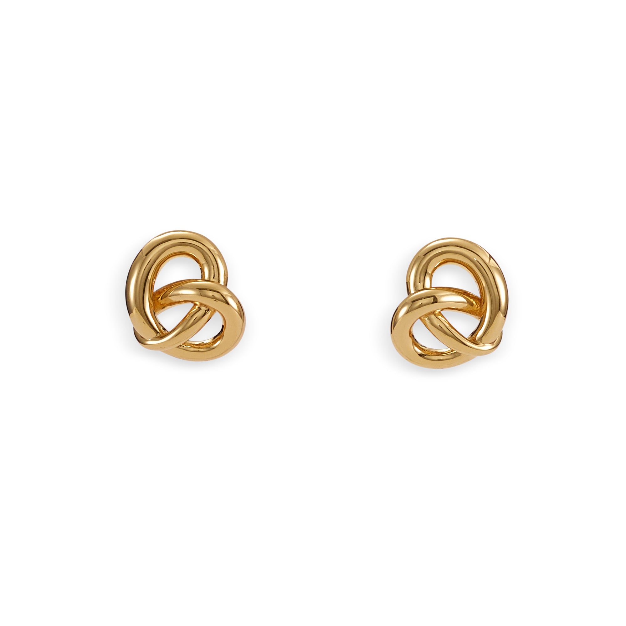 Glossy Knot Stud Earrings for Women - Elegant Gold/Silver Fashion Jewelry Gifts for Birthday, Anniversary & Everyday Wear