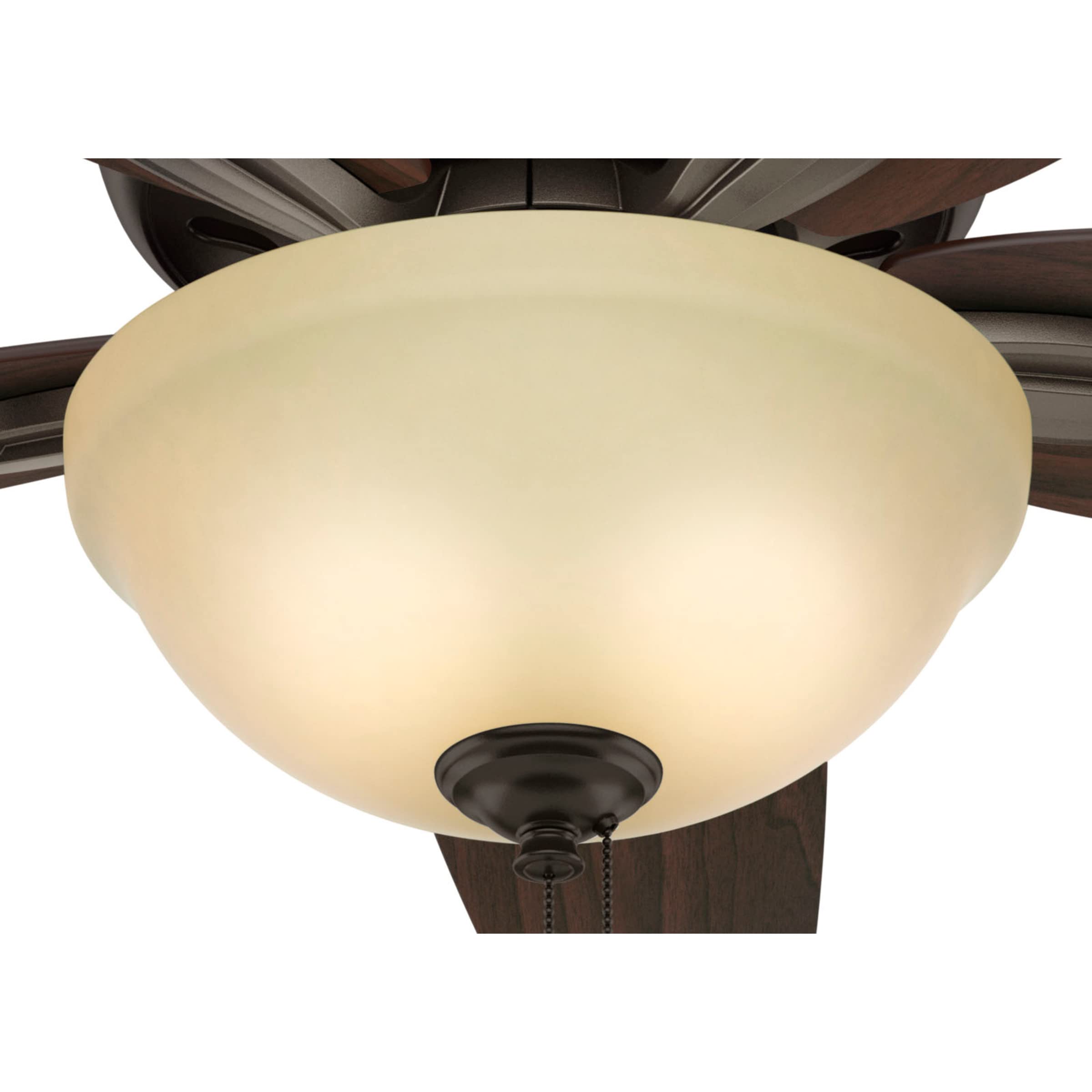Hunter Fan Company 51081 42 Inch Newsome Premier Bronze Low Profile Ceiling Fan with LED Light Kit and Pull Chain - Perfect for Bedrooms, Living Rooms, and Indoor Spaces