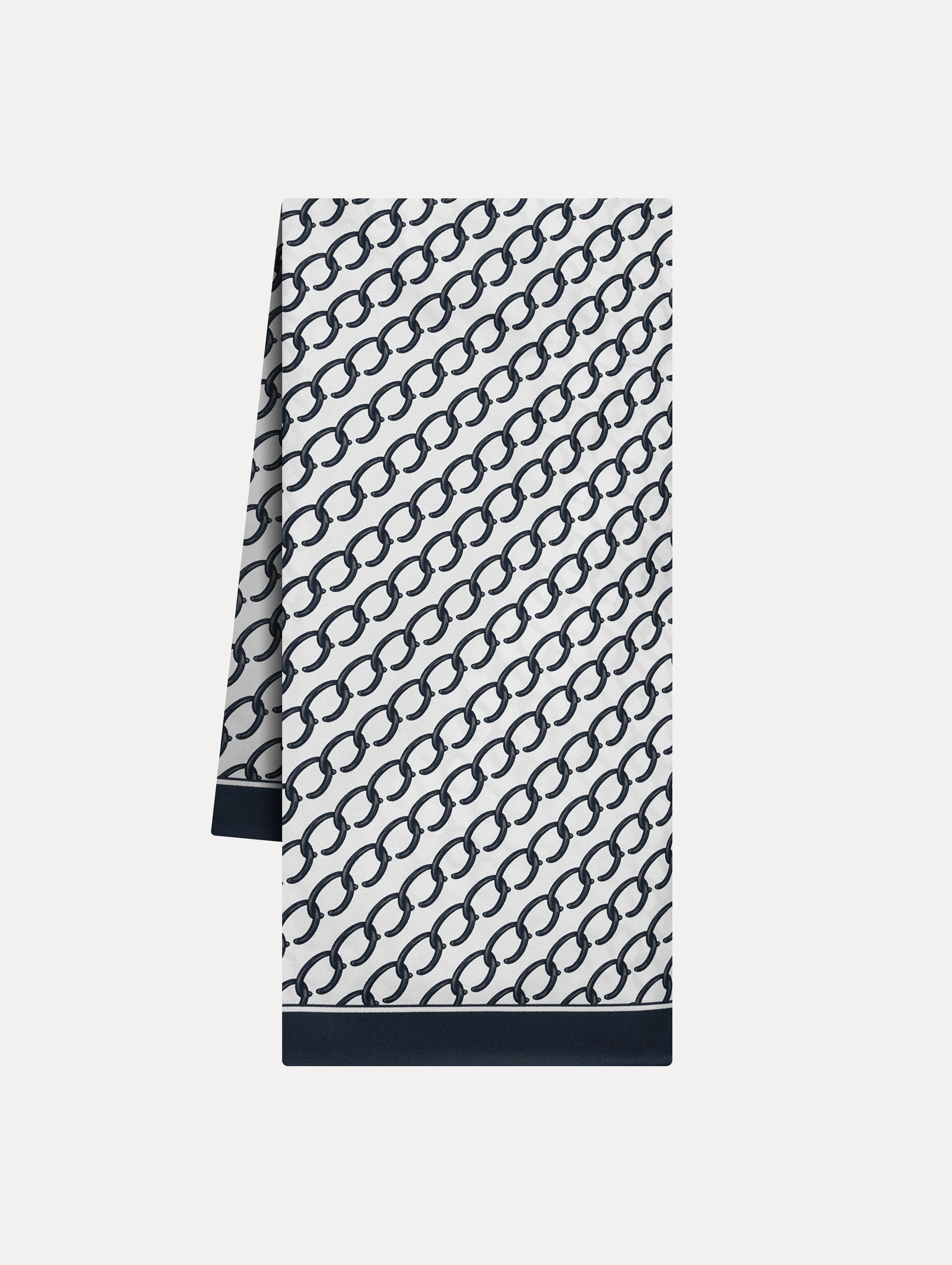 Oscar Chain Link Silk Scarf - Elegant Fashion Accessory for Women, Luxury Neck Scarf for Office, Party & Special Occasions