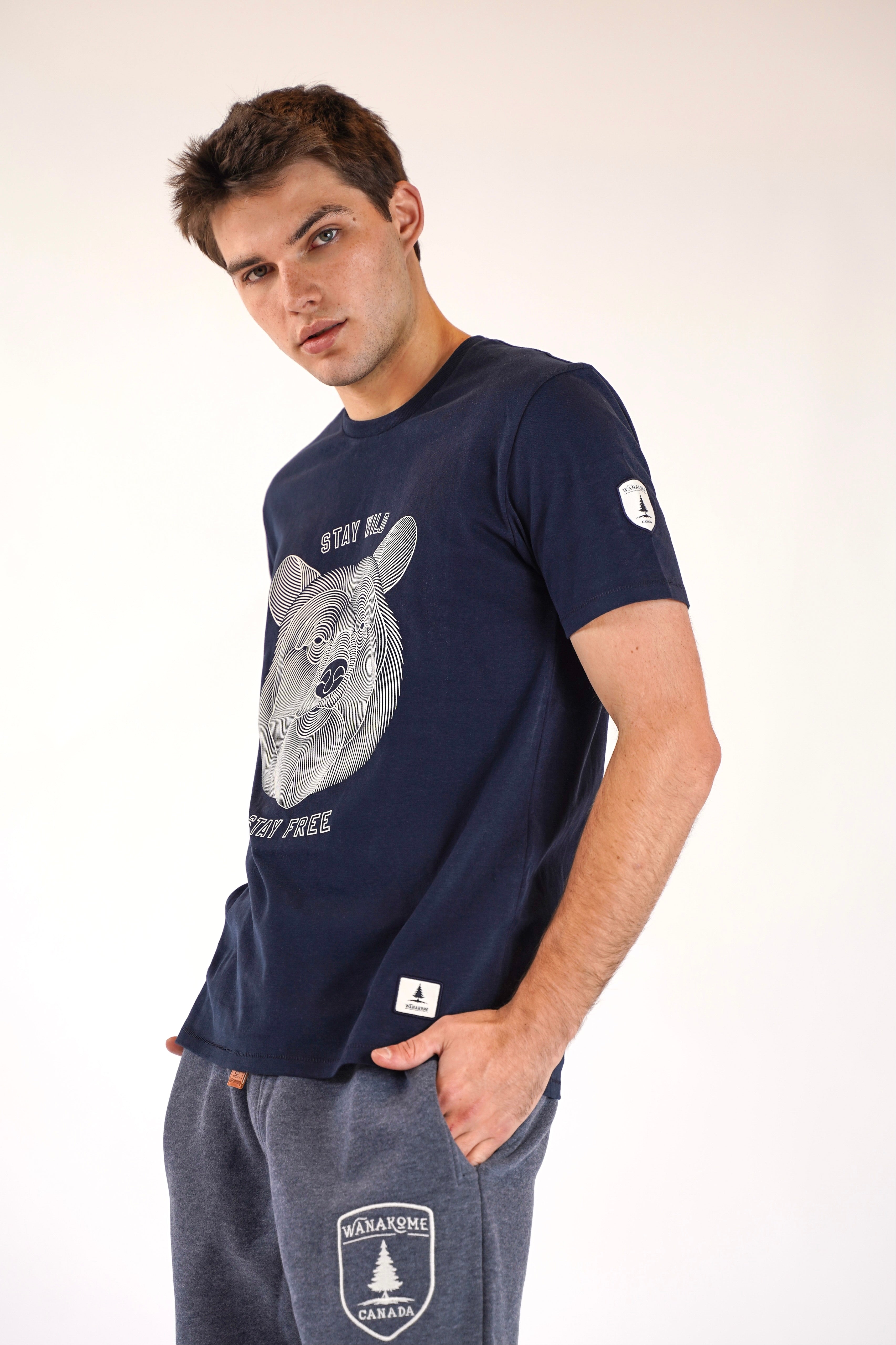Premium Mitchell Navy Cotton T-Shirt for Men - Comfortable Casual Wear for Everyday, Gym, and Outdoor Activities