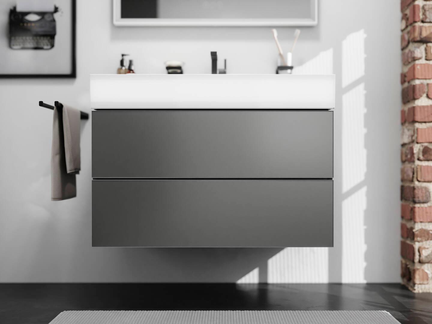 Hansgrohe AddStoris Dual Towel Bar in Matte Black (41770670) - Premium Bathroom Towel Rack for Modern Homes, Spas, and Hotels