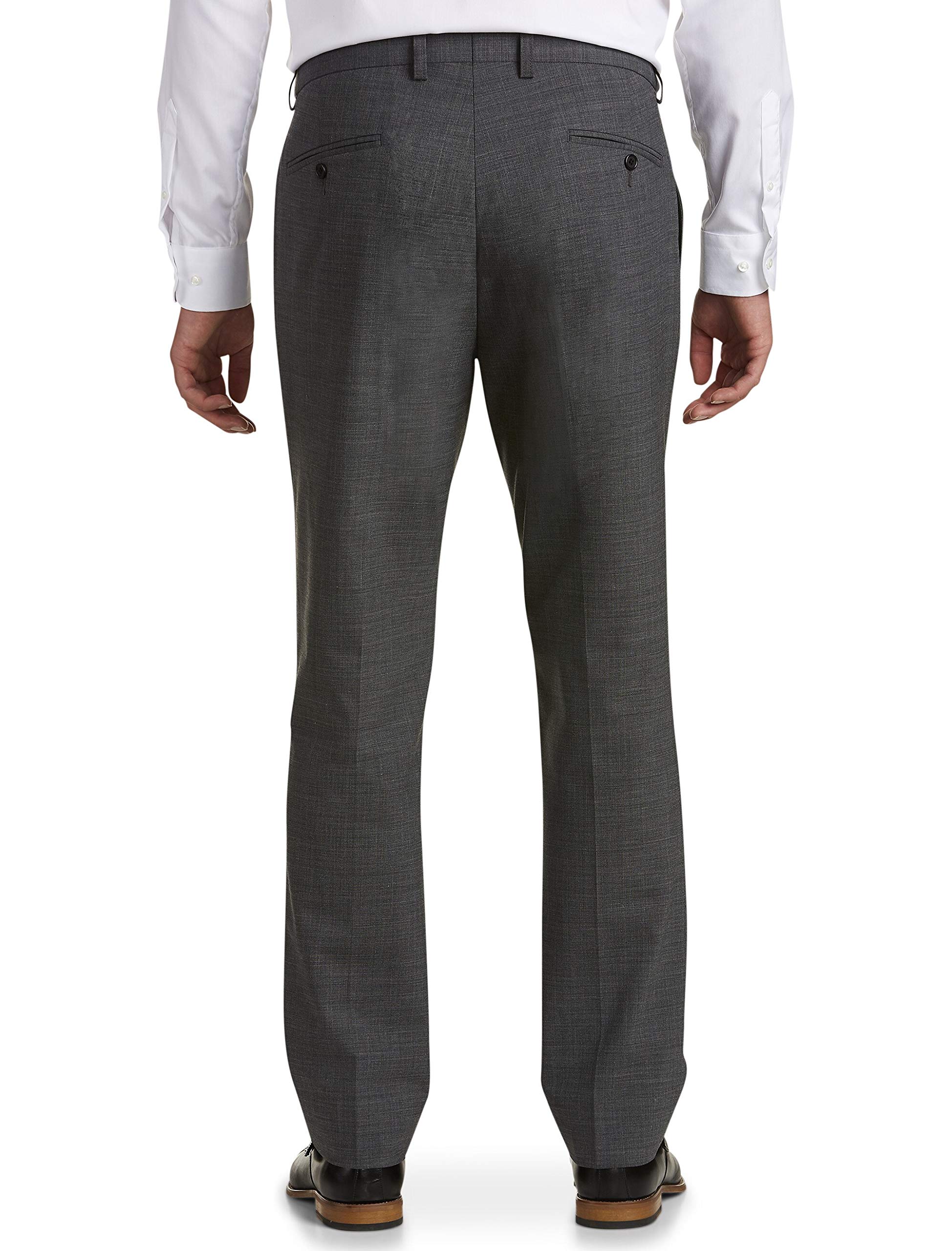 DXL Synrgy Big and Tall Performance Stretch Suit Pants for Men - Comfortable Office & Formal Wear - Grey - Perfect for Business Meetings, Weddings & Professional Events