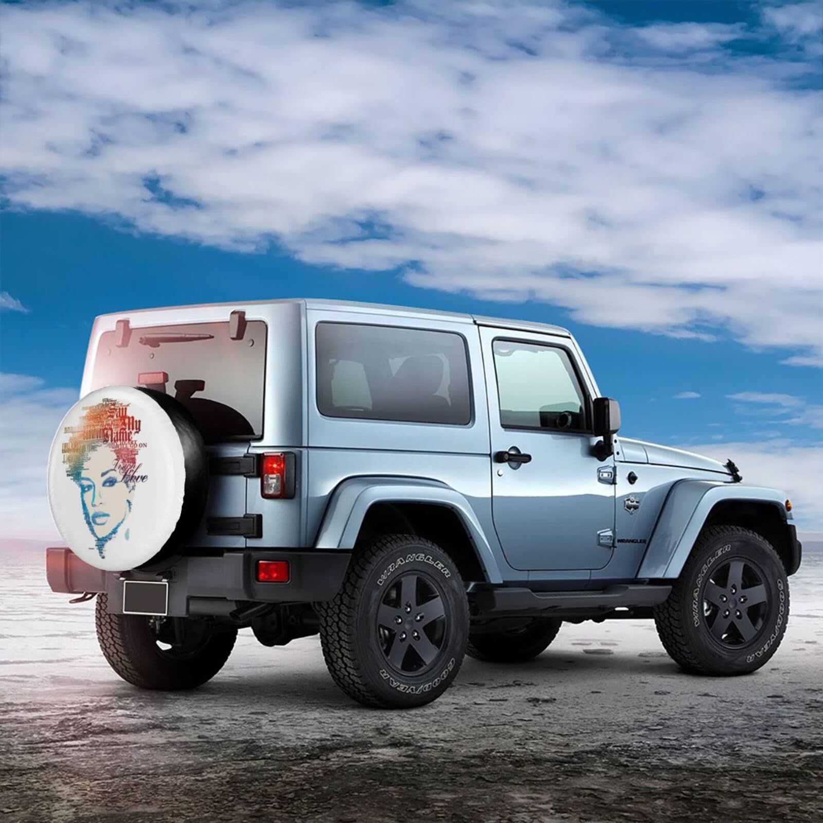 Sattika Universal Spare Tire Cover 14 Inch - Waterproof Wheel Cover for Travel Trailer, RV, SUV, Truck Accessories | Durable & Weatherproof for Outdoor Adventures & Road Trips