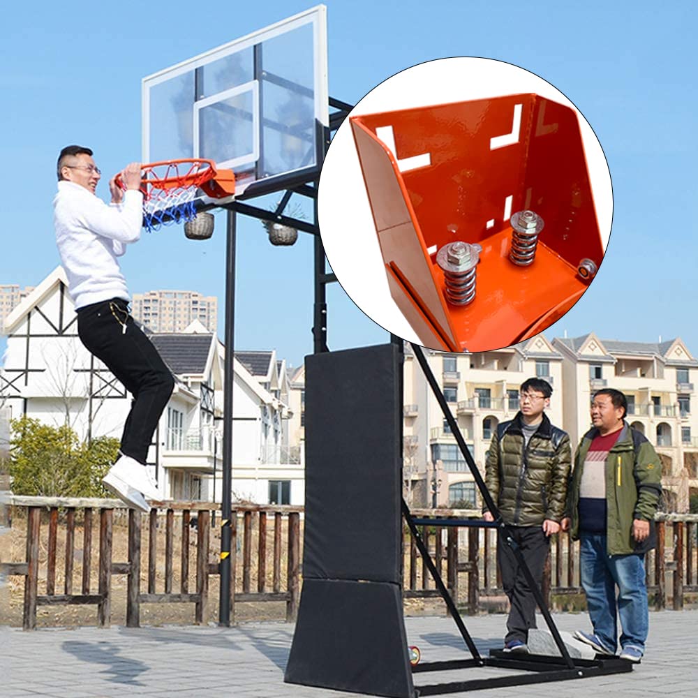 THUNDERBAY 18-Inch Heavy Duty Wall Mount Basketball Hoop - Double Spring Flex Reinforced Rim with 2 Nylon Nets & LED Night Light Net - Perfect for Driveway, Backyard, and Indoor Basketball Practice
