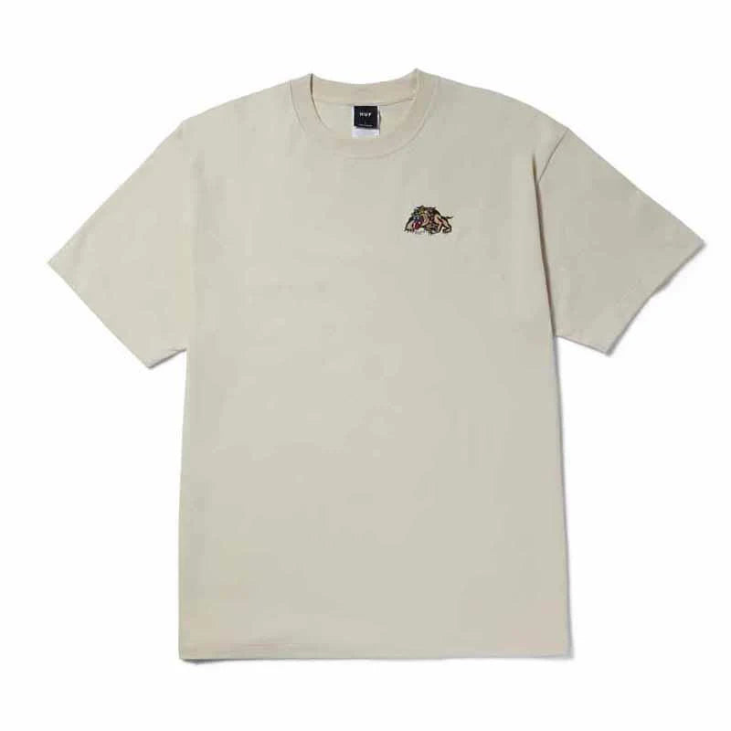 Huf Bledsoe Graphic T-Shirt for Men - Stone Wash Cotton Tee with Vintage Print | Casual Streetwear for Everyday Wear & Skateboarding