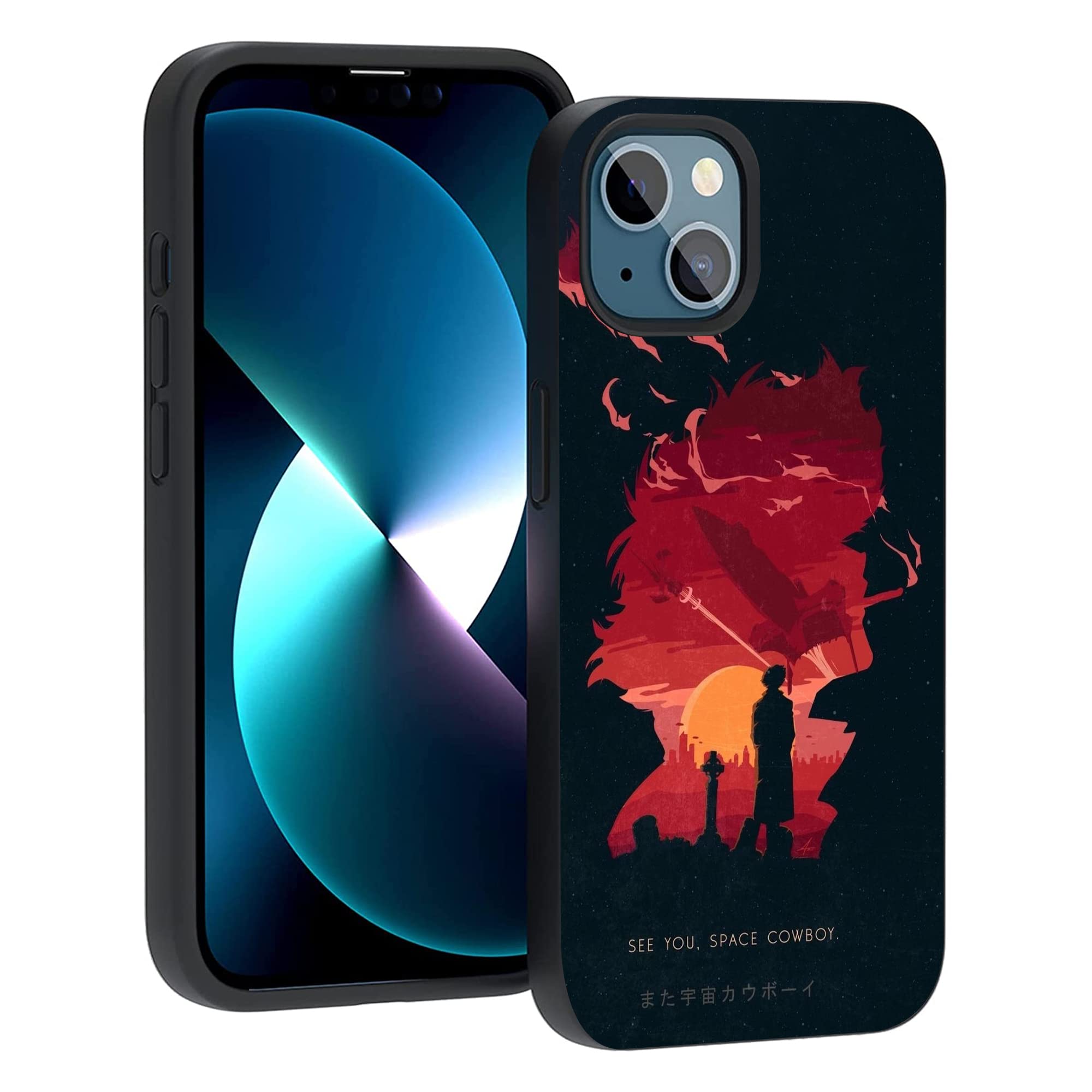 SEPEI iPhone 13 Pro Max Case 6.7 inch - Shockproof Full Body Protection Slim Thin Cover with Anime Cowboy Bebop Comic Design | Perfect for Daily Use, Travel & Outdoor Activities