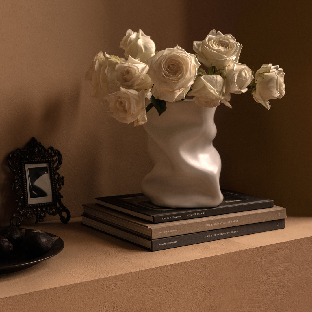 Sofia Tufvasson Collapse Vase - Modern Foldable Ceramic Vase for Home Decor, Office & Wedding Centerpieces