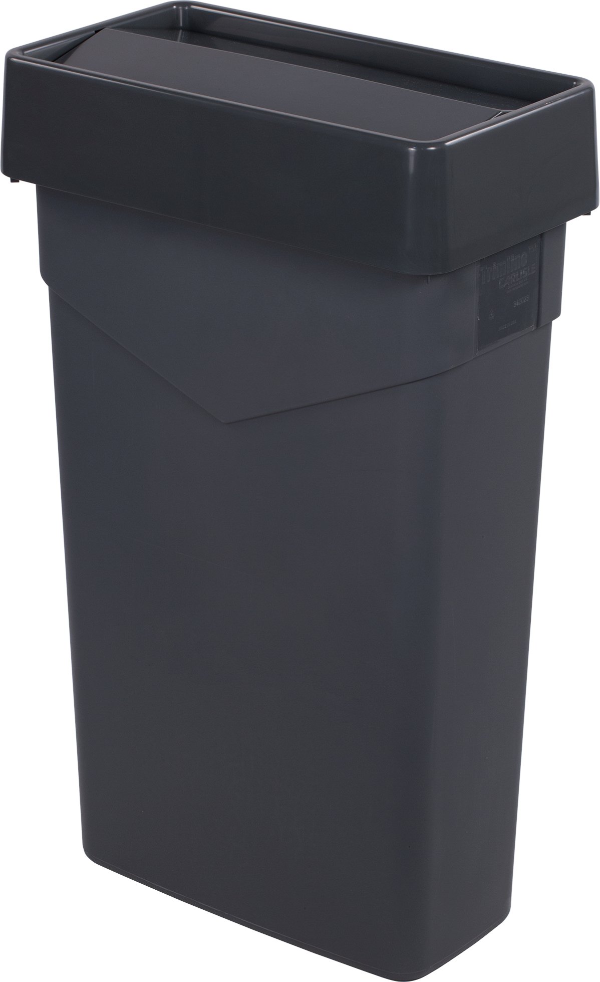 Carlisle 34202423 4-Pack Gray ABS Swing Top Lids for 15 & 23 Gallon Trash Cans - Durable Rectangular Waste Container Covers for Kitchen, Office & Commercial Use