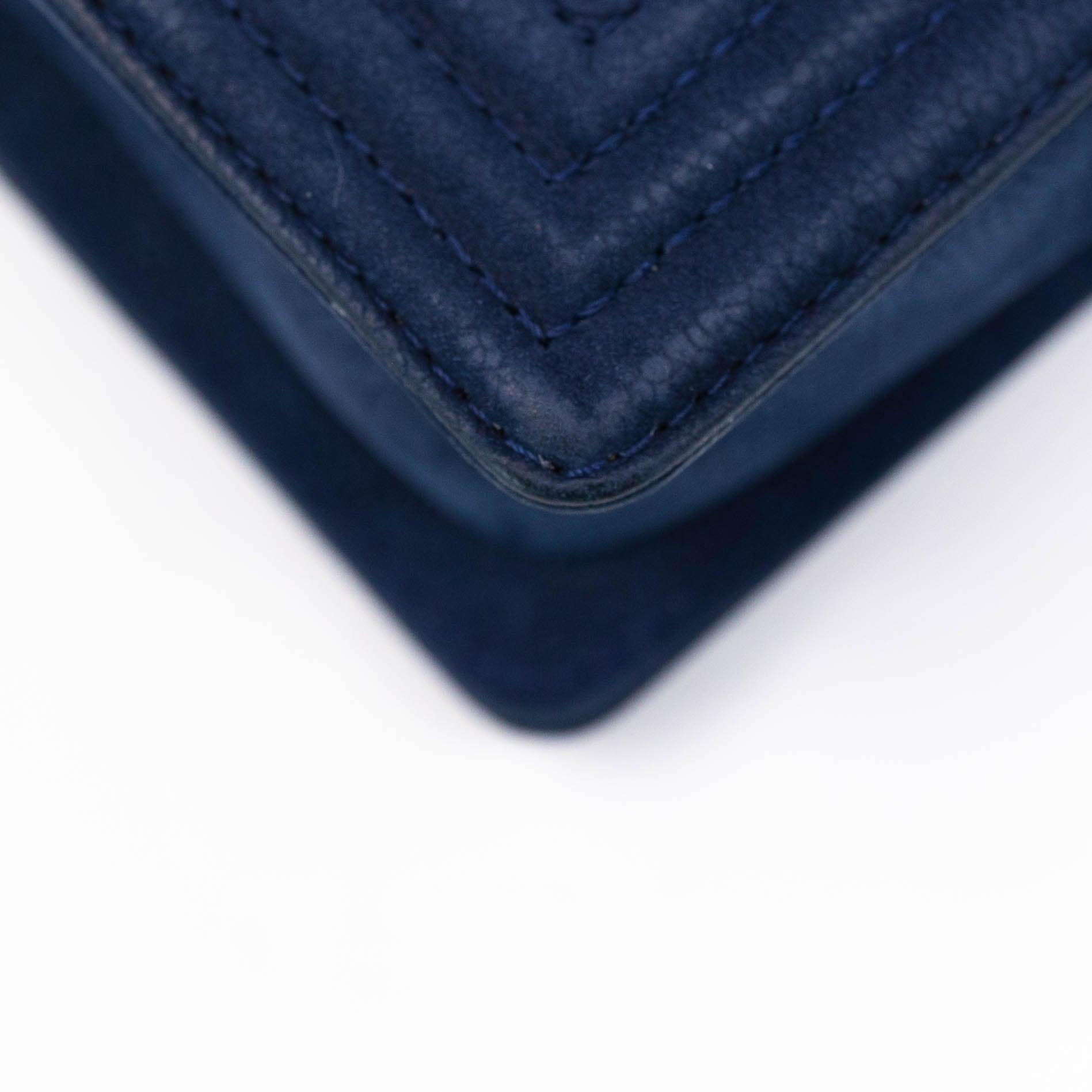 Chanel Blue Suede Small Boy Bag - Luxury Crossbody Handbag for Women | Perfect for Date Night, Parties & Special Occasions