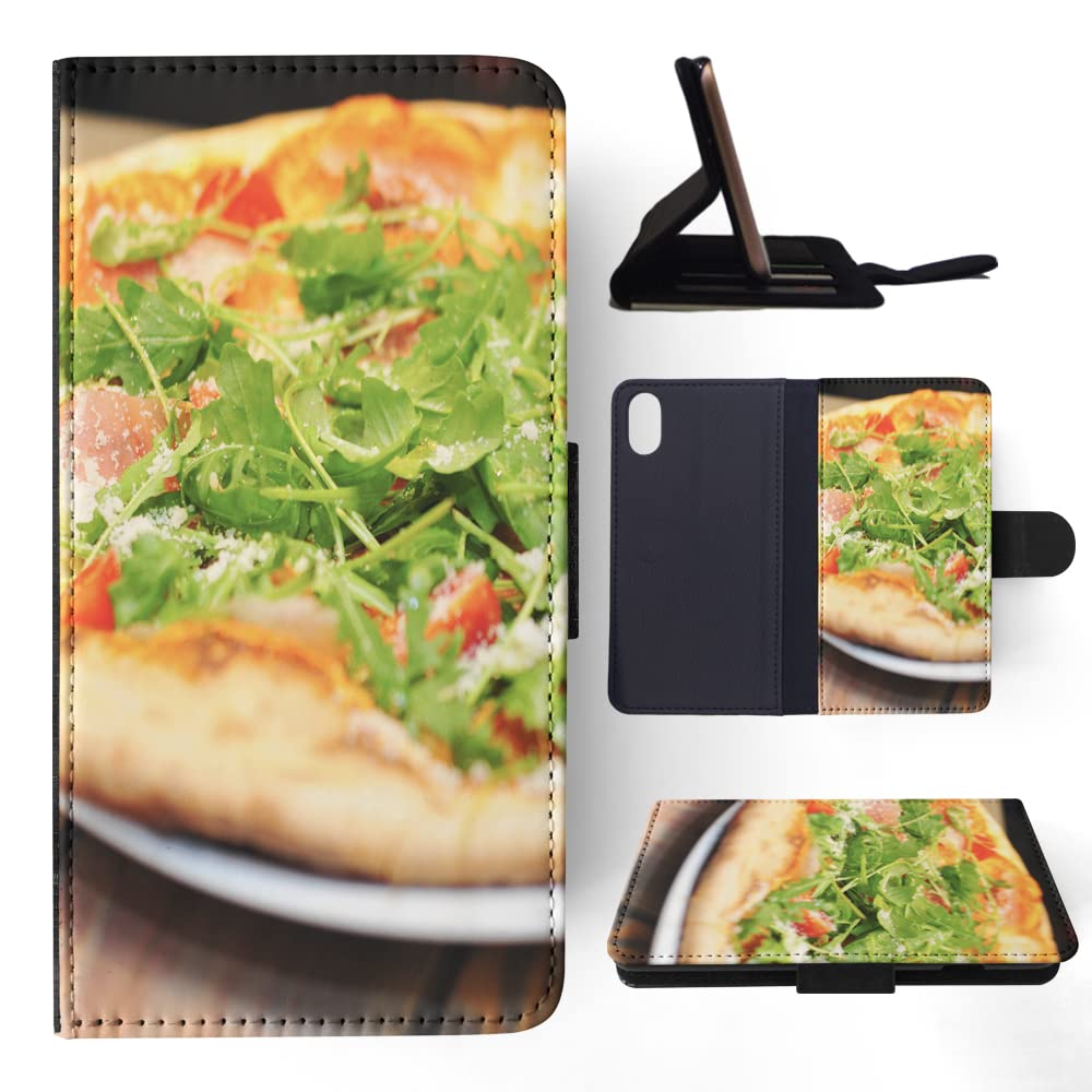 Premium Italian Pizza Design Flip Wallet Phone Case for Apple iPhone X & XS - Stylish Protection for Everyday Use & Travel