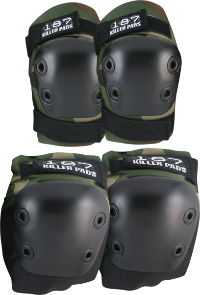 187-Piece Knee and Elbow Pad Set - XS Camo Protective Gear for Kids - Perfect for Skateboarding, Cycling, Rollerblading and Outdoor Sports
