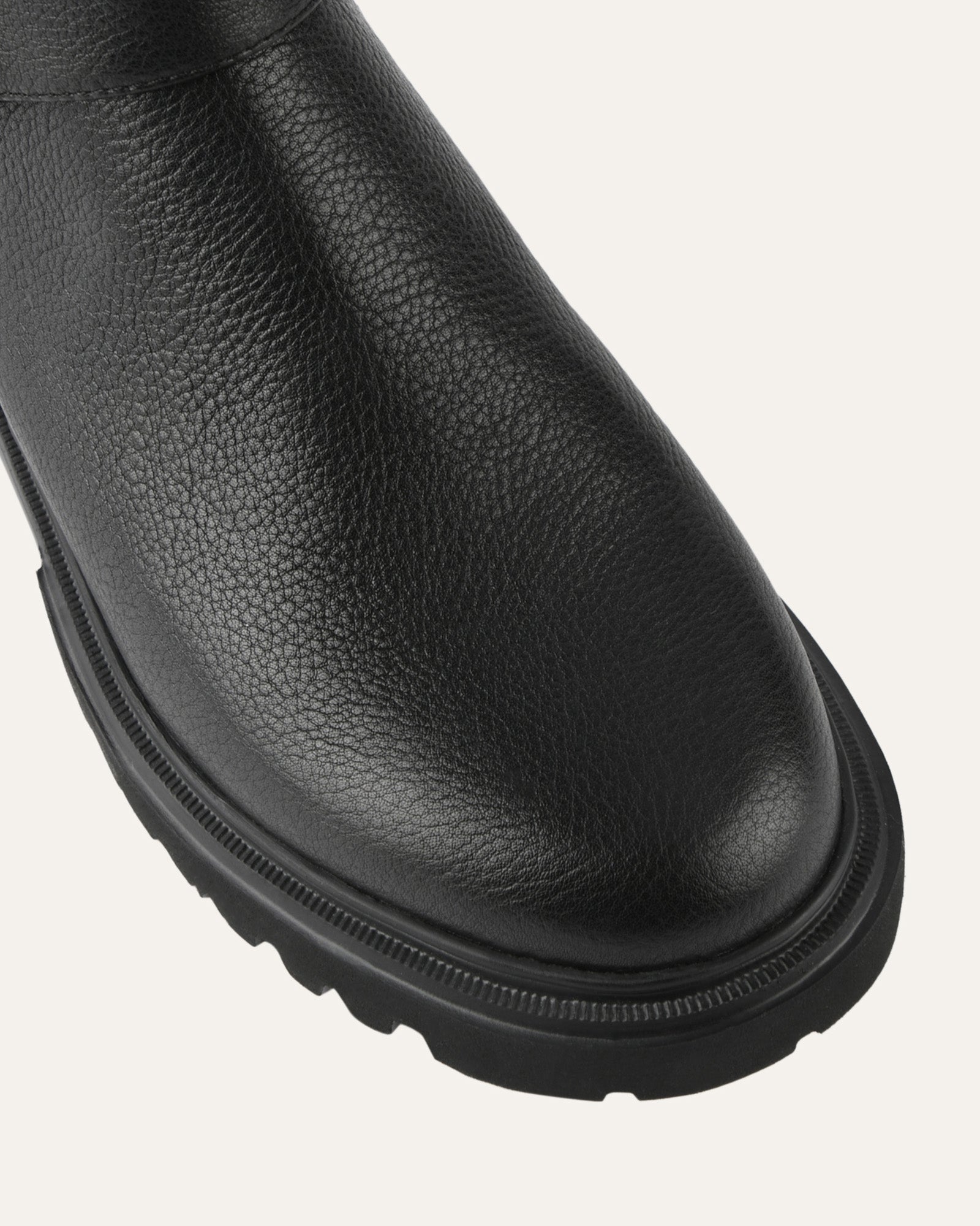 Elliot Black Leather Flat Ankle Boots for Women - Comfortable & Stylish Everyday Booties for Work, Casual Outfits & Fall Fashion