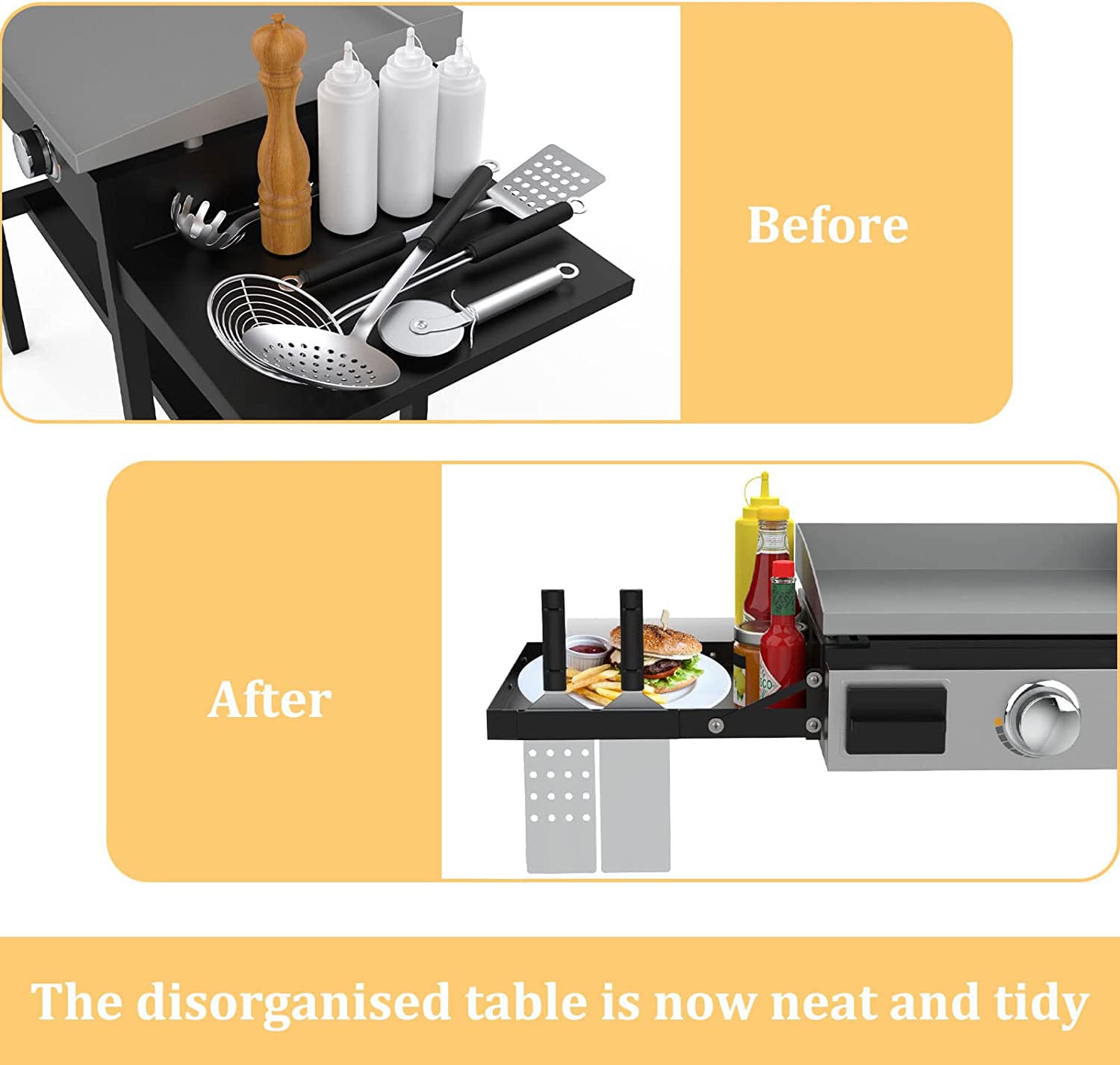 Upgraded Griddle Caddy Shelf for Blackstone 17