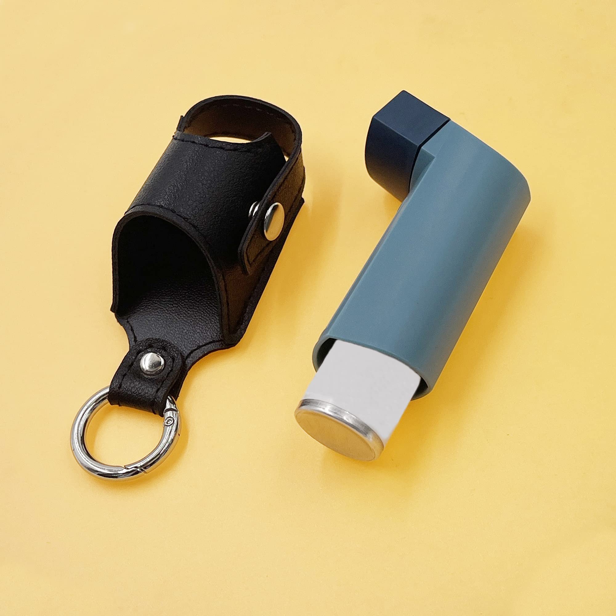 Portable Asthma Inhaler Holder Travel Case - Compact & Lightweight Storage for Adults & Kids (Black) - Perfect for Travel, Gym & Daily Use
