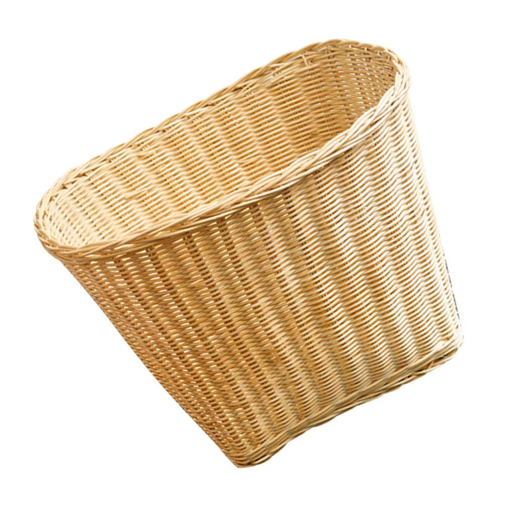 YARDWE Woven Basket Trash Can - Laundry Organizer & Planter Basket - Wicker Waste Bin for Bathroom, Bedroom, Office, Kitchen - Eco-Friendly Storage Solution for Home Organization & Decor