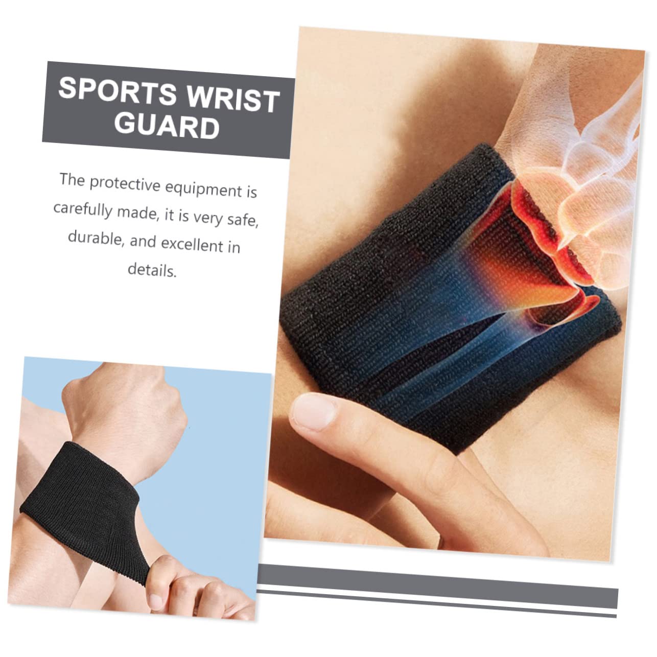 GAROZATION 6-Pack Sweat Wrist Bands for Men - Breathable Elastic Wrist Wraps for Gym, Workout, Tennis & Basketball - Non-Slip Sports Wristbands for Fitness & Exercise Protection