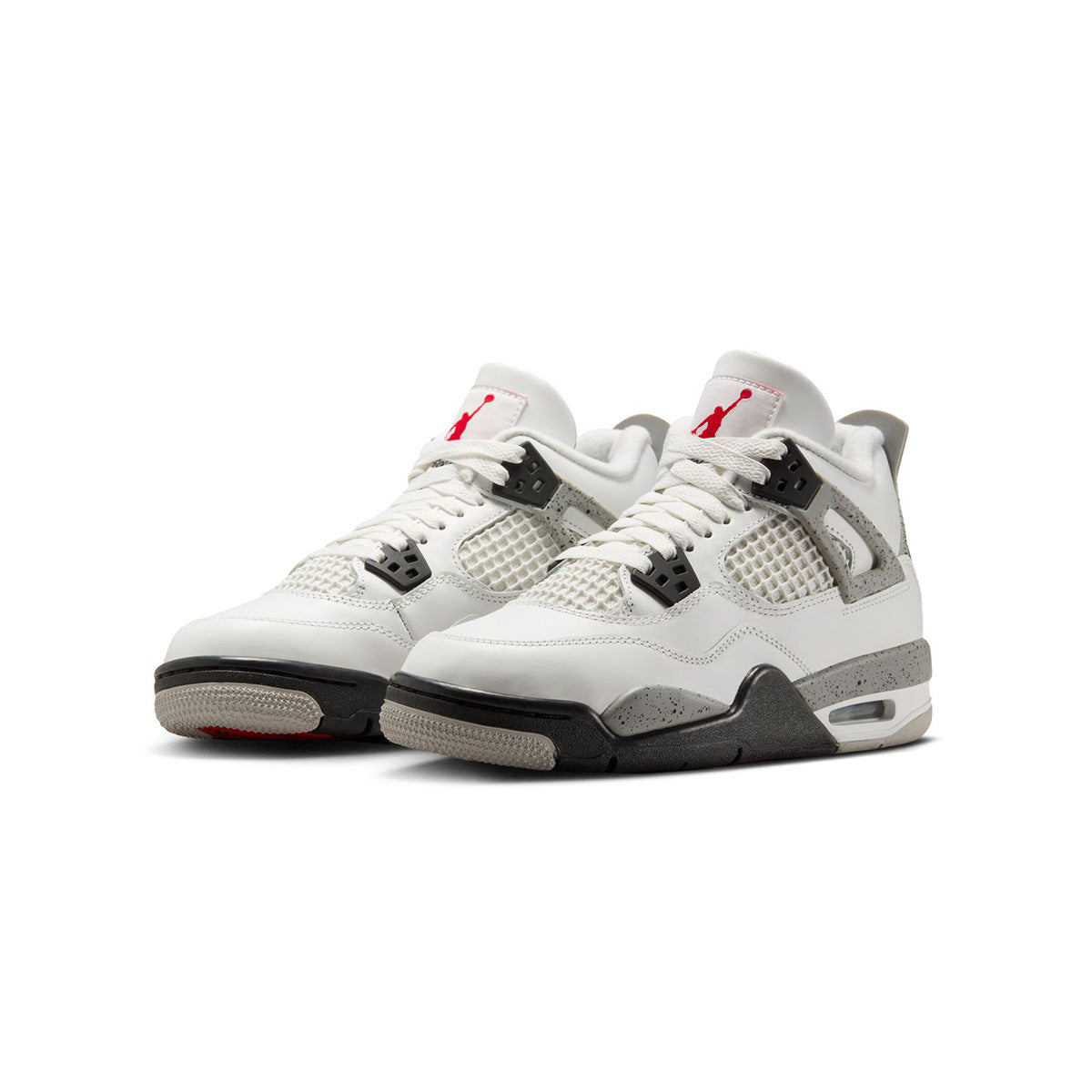 Air Jordan 4 Retro 'White Cement' Kids Basketball Shoes - Comfortable Sneakers for Boys & Girls - Perfect for School, Sports & Casual Wear