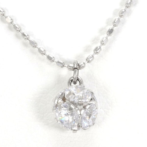 18K White Gold Zirconia Necklace for Women - Elegant Cubic Zirconia Pendant Necklace Jewelry Gift for Anniversary, Valentine's Day & Special Occasions