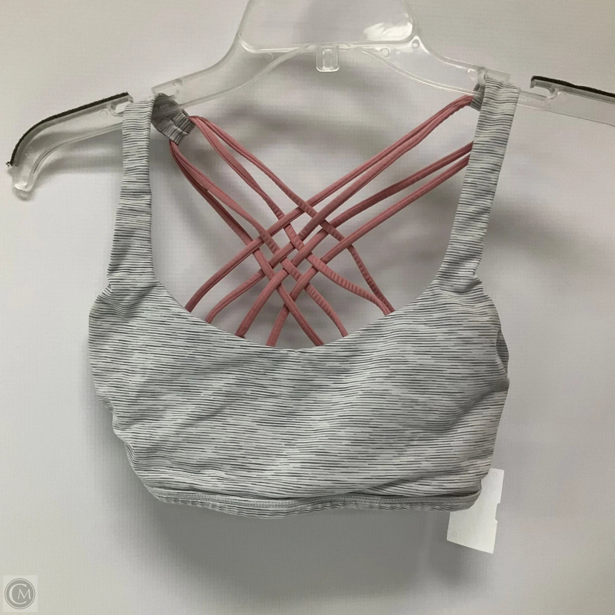 Lululemon Striped Athletic Sports Bra - Size 6 - High Support Workout Top for Running, Yoga & Gym