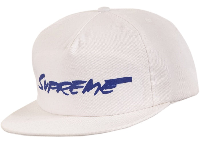 Supreme Futura Logo 5-Panel Snapback Hat - White Adjustable Streetwear Cap for Men & Women | Perfect for Skateboarding, Hip-Hop Fashion & Urban Street Style