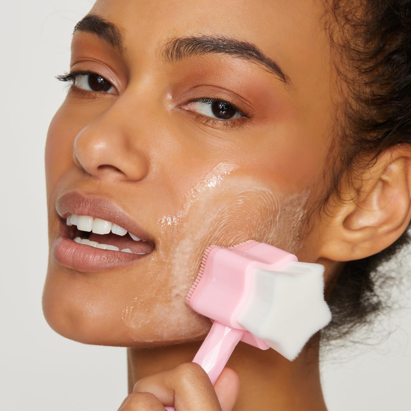 All Star Face Brush - 2-in-1 Manual Facial Cleansing Brush with Silicone Scrubber for Deep Pore Exfoliation & Skin Massage | Perfect for Daily Skincare Routine & Spa-Like Experience at Home