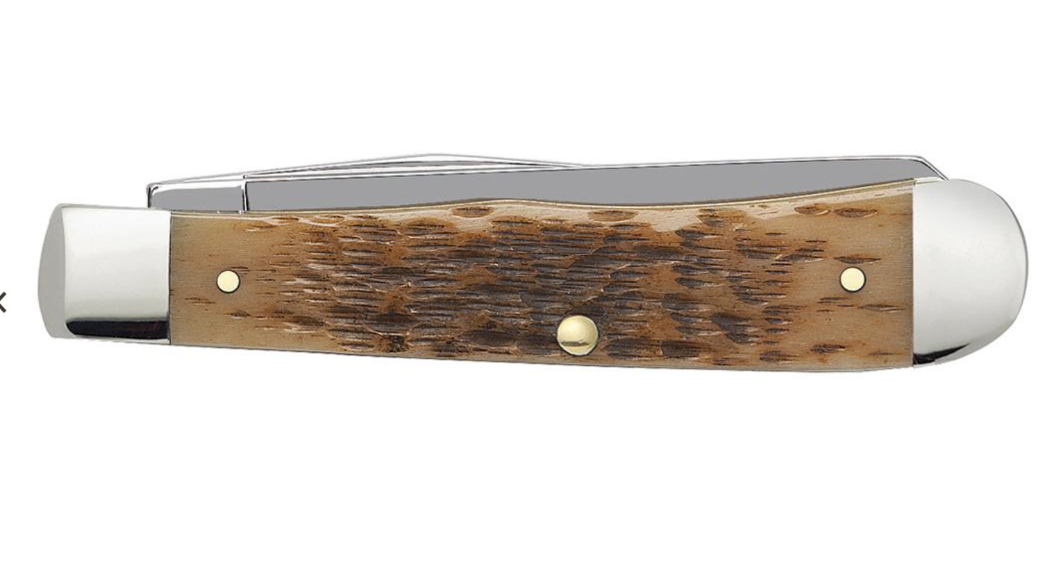 Amber Bone Peach Seed Jig Chrome Vanadium Trapper Pocket Knife - Durable Hunting & Outdoor EDC Tool for Camping, Fishing & Survival (Model 00163)