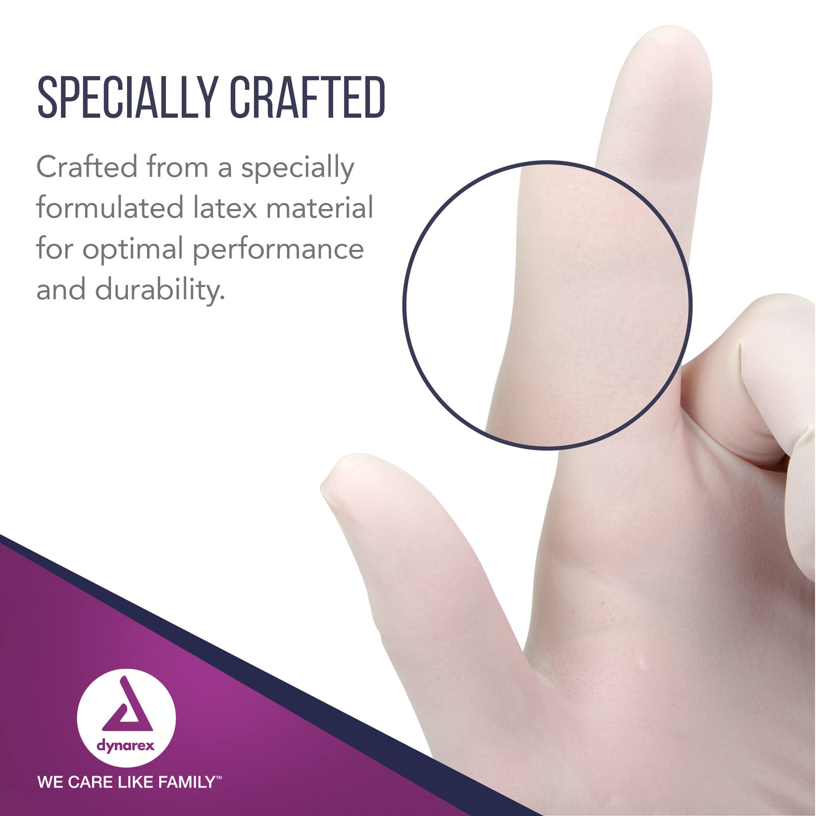 Dynarex Safe-Touch Powder-Free Disposable Latex Exam Gloves - Medium, Bisque (Case of 10 Boxes, 100 Gloves Each) - Ideal for Healthcare, Medical, Law Enforcement, Salon & Spa Use