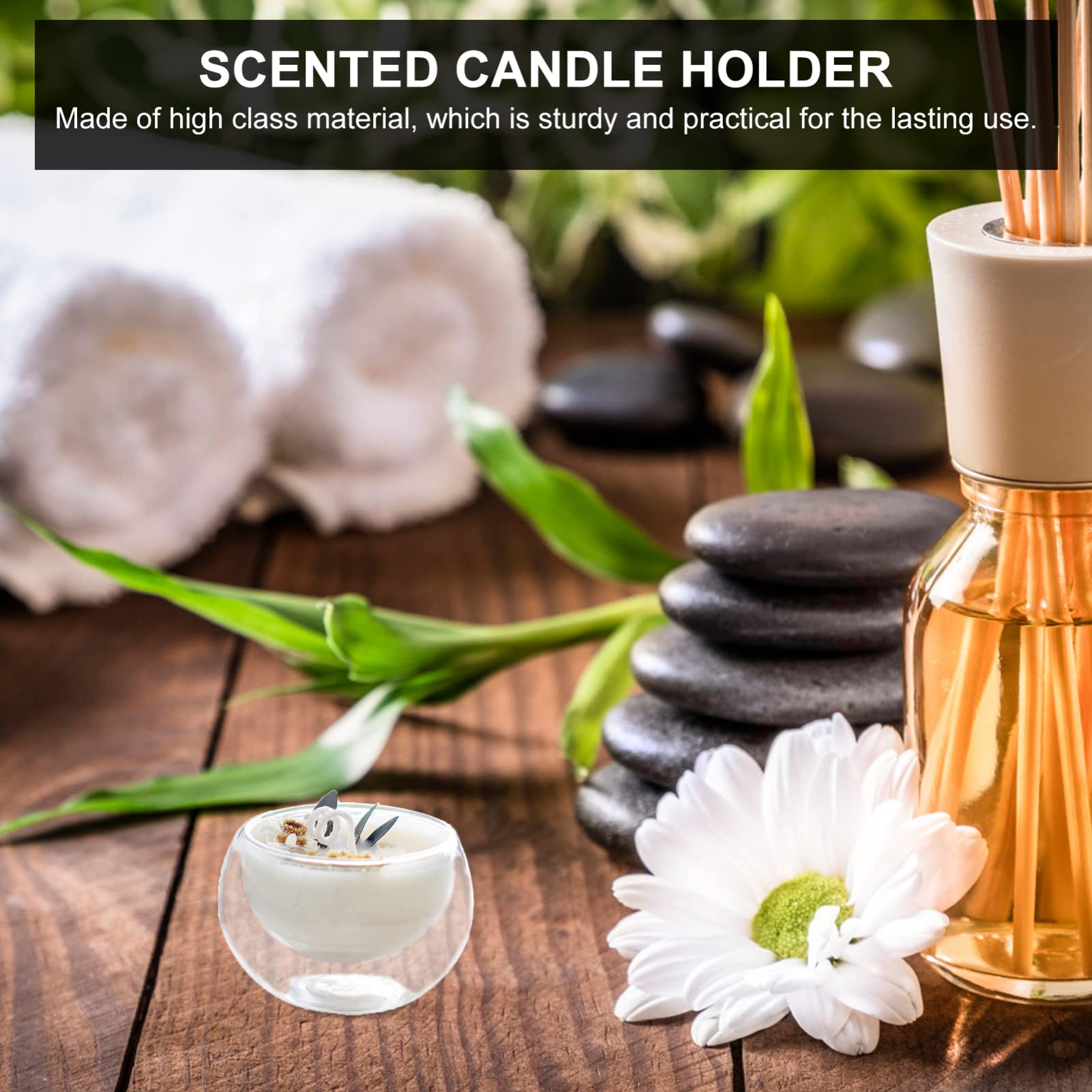 Reusable Heat Resistant Double Layer Candle Holder - Decorative Candlestick for Candlelight Dining, Party Decor & Candle Storage | Perfect for Romantic Dinners, Wedding Centerpieces & Home Decor