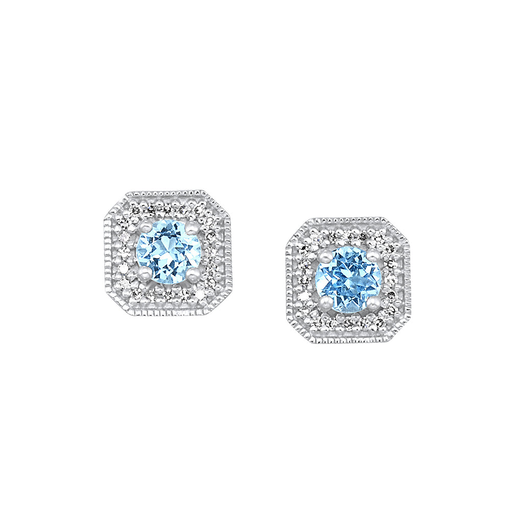 10K White Gold Diamond Stud Earrings 1/10 Carat Total Weight - Perfect for Weddings, Anniversaries & Special Occasions