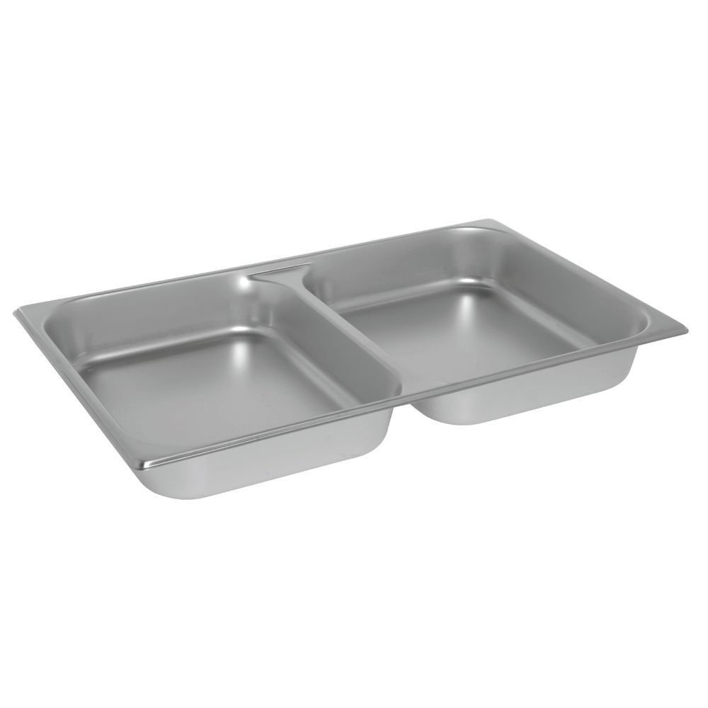 Stainless Steel Divided Steam Table Pan - Full Size 2 1/2