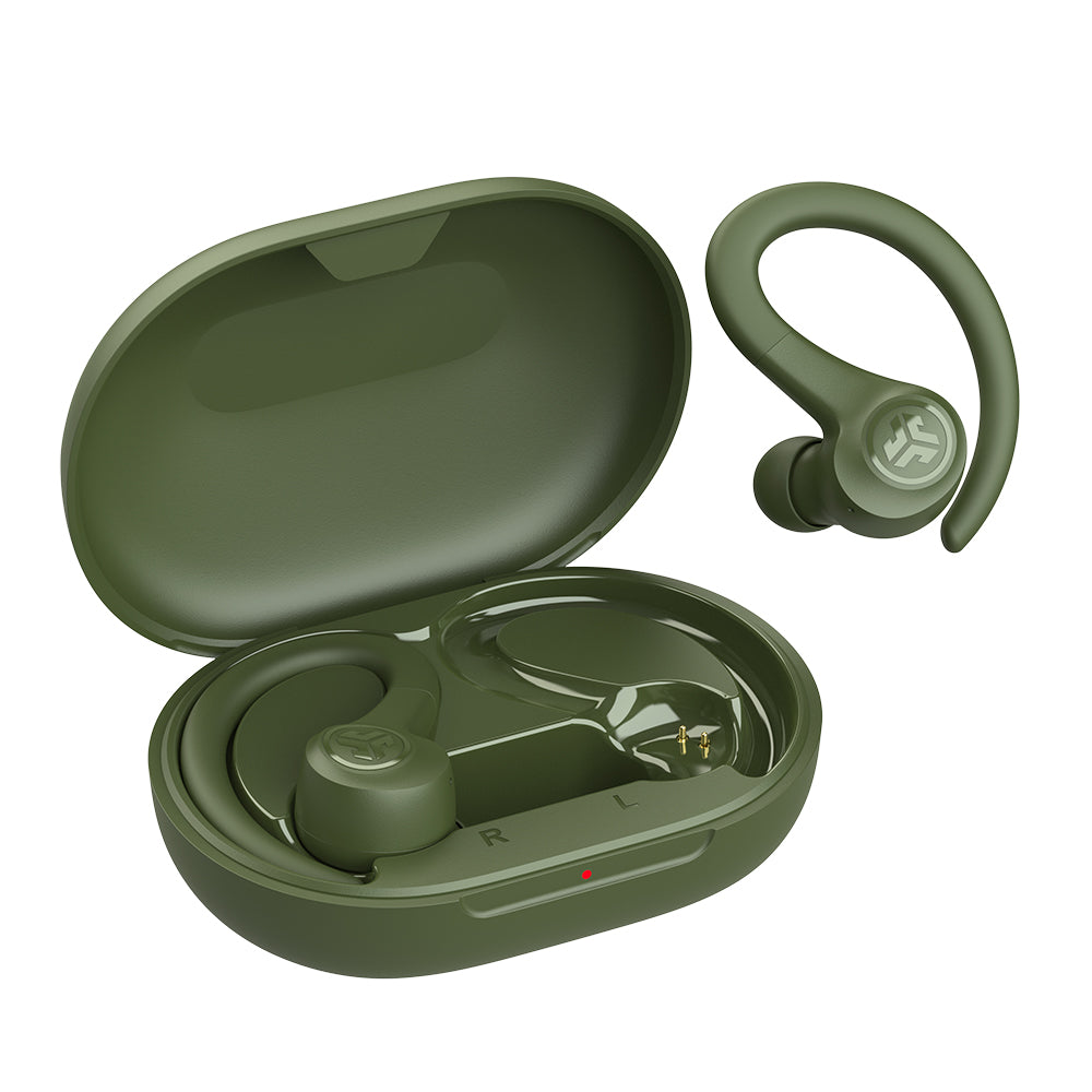 GO Sport+ True Wireless Earbuds with Bluetooth 5.2, IPX7 Waterproof, 30H Playtime - Green Wireless Earbuds for Running, Gym Workouts & Outdoor Sports