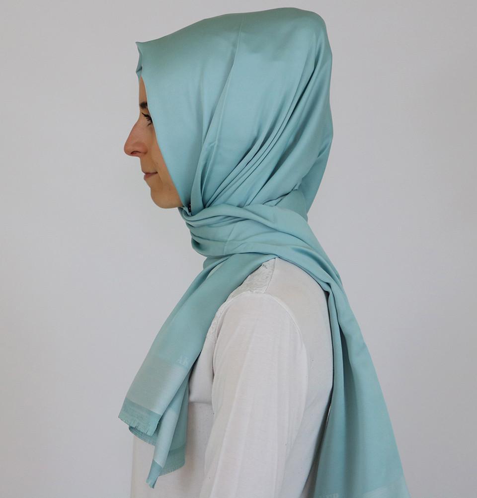 Aker Solid Shawl 1002SLK 952 Mint Blue - Lightweight Womens Wrap Scarf for Office, Travel & Casual Outfits