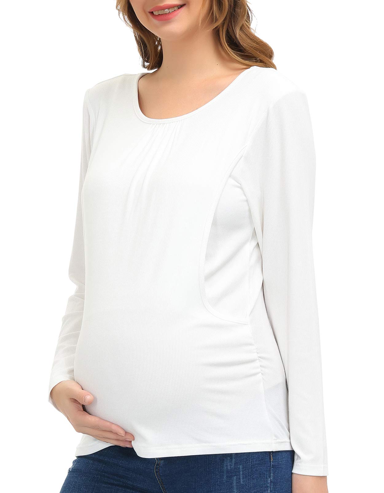 HOFISH Women's Sleeveless Nursing Maternity Tank Top - Soft Breastfeeding Cami for Comfortable Nursing & Pregnancy Wear - Perfect for Daily Use, Maternity Photos & Postpartum Recovery
