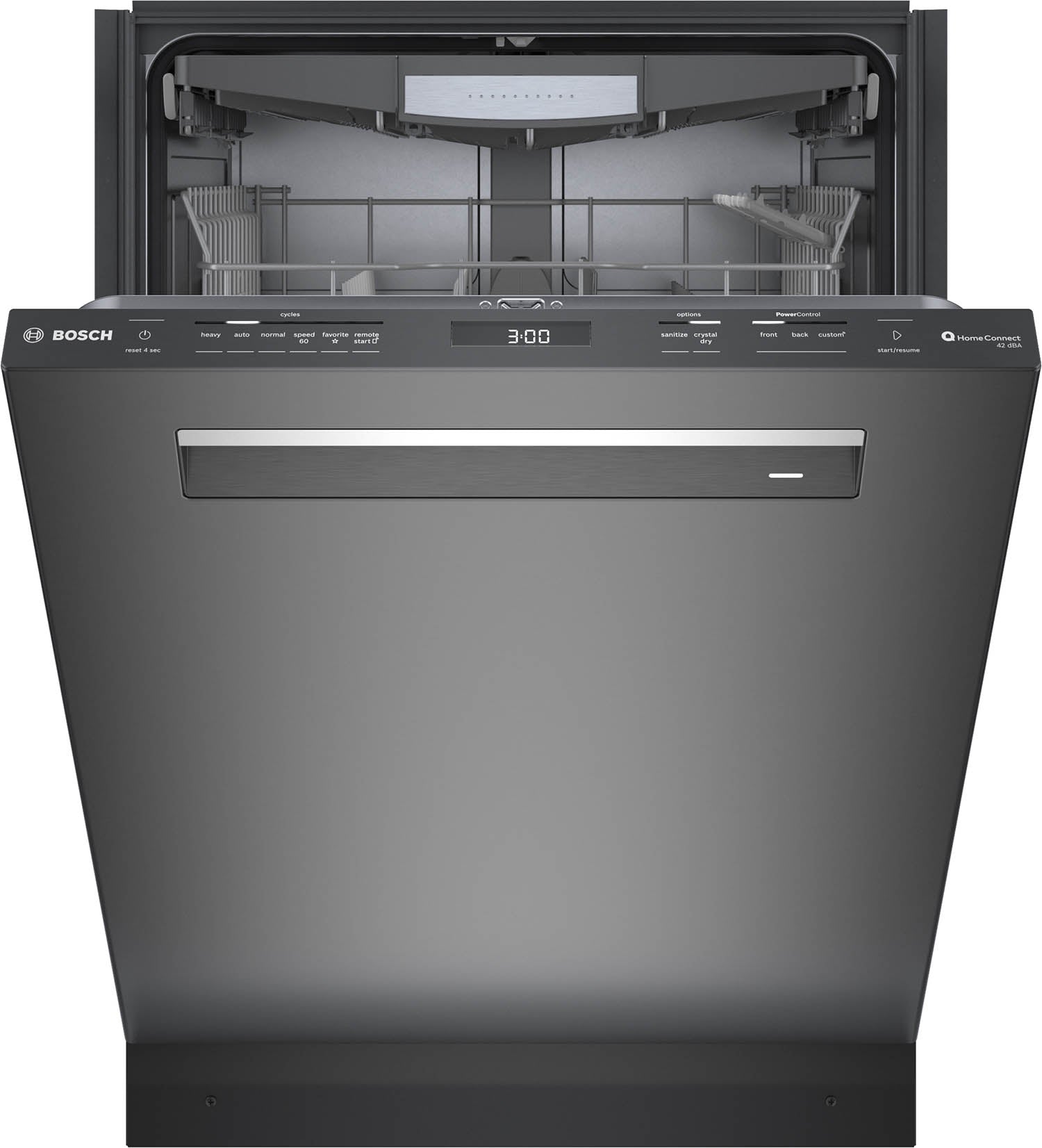 Bosch 800 Series 24 Inch Smart Dishwasher with Home Connect - Stainless Steel Interior, Third Rack, UltraQuiet 44 dBA (SHP78CM4N) - Perfect for Modern Kitchens & Open Concept Homes