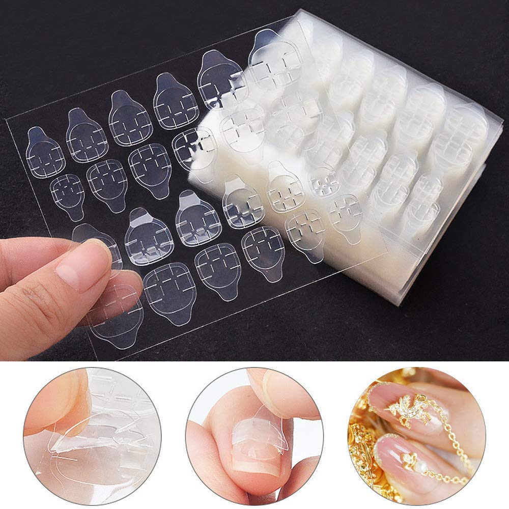 SaniGirl 120 Double Sided Nail Glue Stickers - Breathable Transparent Press on Nail Adhesive Tabs for Fake Nails - Easy Application for Salon Quality Manicures at Home, Parties & Special Events
