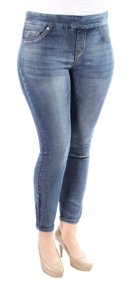 Tribal Women's Ankle-Length Jeggings - Medium Wash Stretch Denim Leggings for Casual Wear & Everyday Comfort