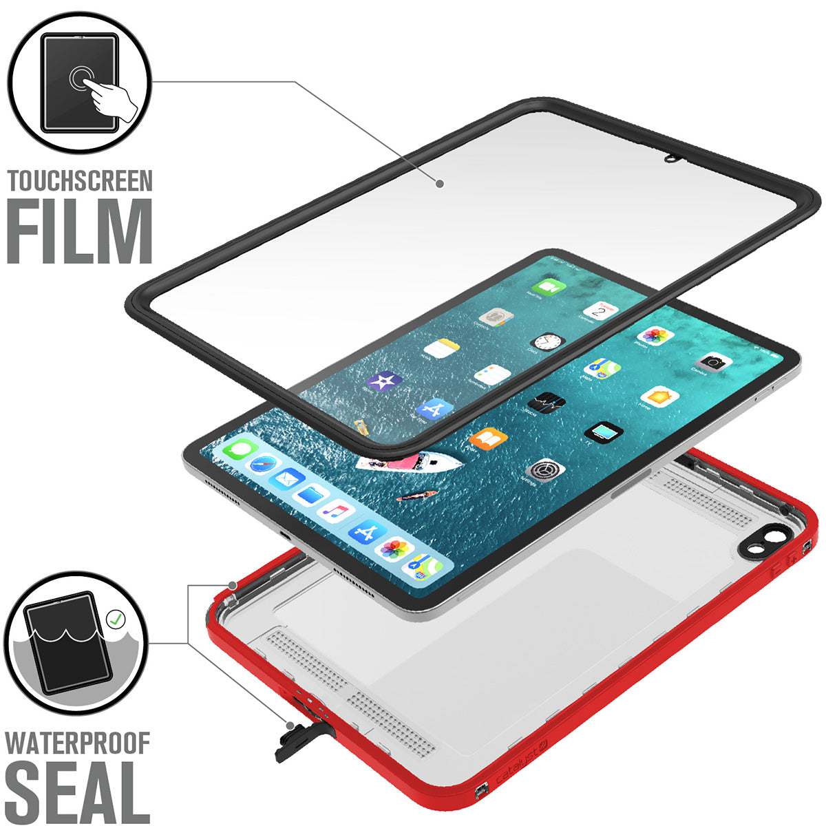 **iPad Pro 11-inch 1st Generation Waterproof Case - Shockproof, Dustproof Protection for Swimming, Boating & Outdoor Activities**