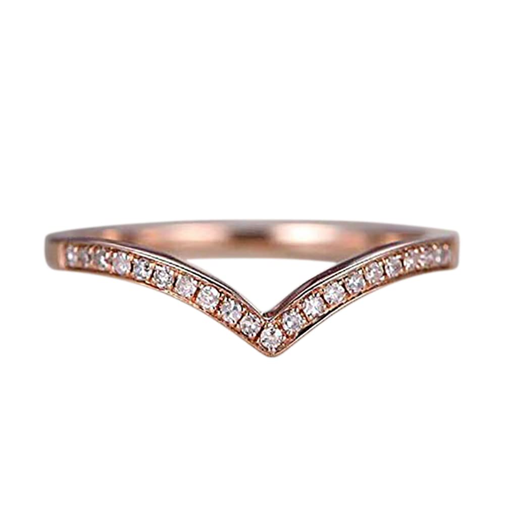 0.50 Carat Half Eternity Wedding Band - Elegant Twist Curve Design in 18k Gold Plating - Perfect for Anniversary, Engagement & Special Occasion Jewelry Gifts