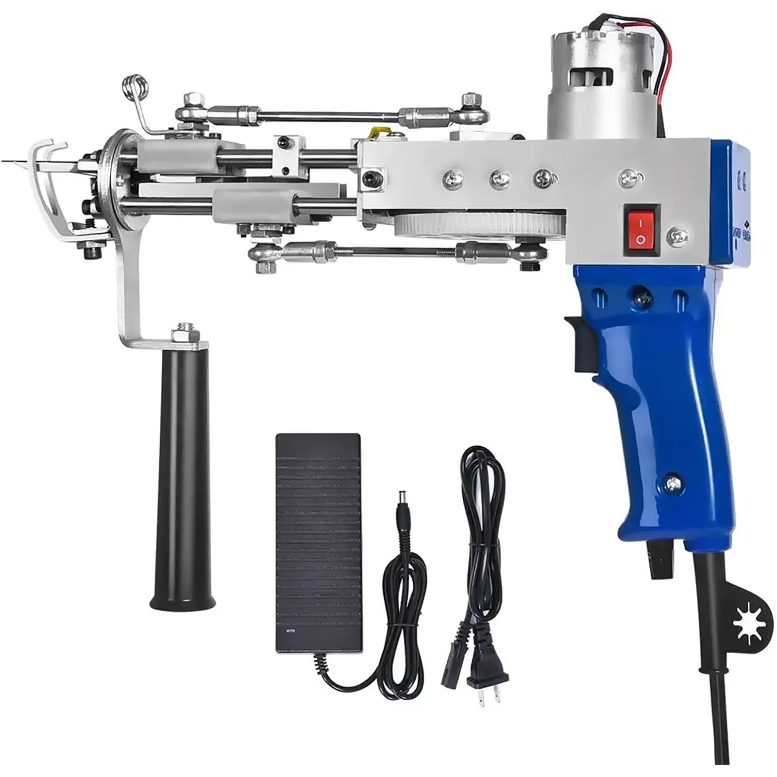 Tufting Gun for DIY Rugs - 2 in 1 Cut Pile Rug Tufting Tool with Adjustable Pile Height (7-21mm) & Speed (5-40 Stitches/sec) | High Speed Handheld Carpet Weaving Machine for Home Decor, Wall Hangings & Craft Projects