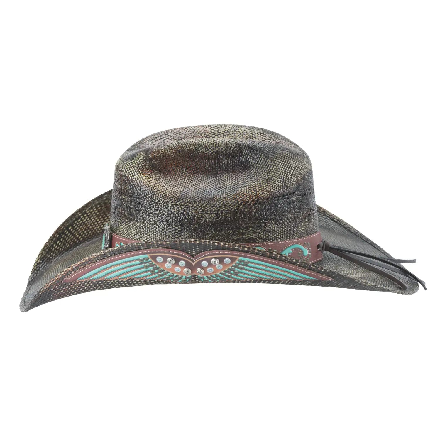 Bullhide Music City Women's Straw Cowgirl Hat - Western Style Summer Sun Hat for Outdoor Rodeo, Beach & Country Music Festivals