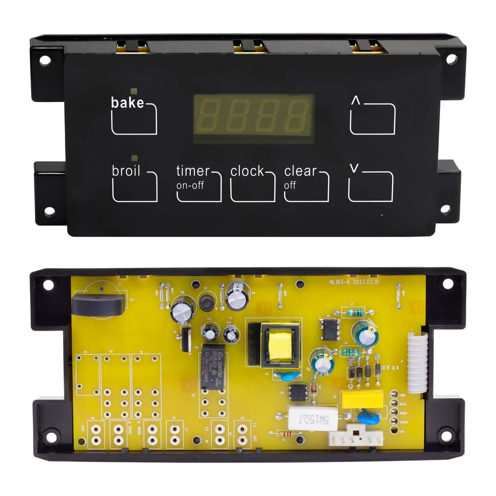 Electrolux Kenmore Gas Range Oven Control Board 316222800 - 7 Button Clock Replacement Part for Cooking & Baking