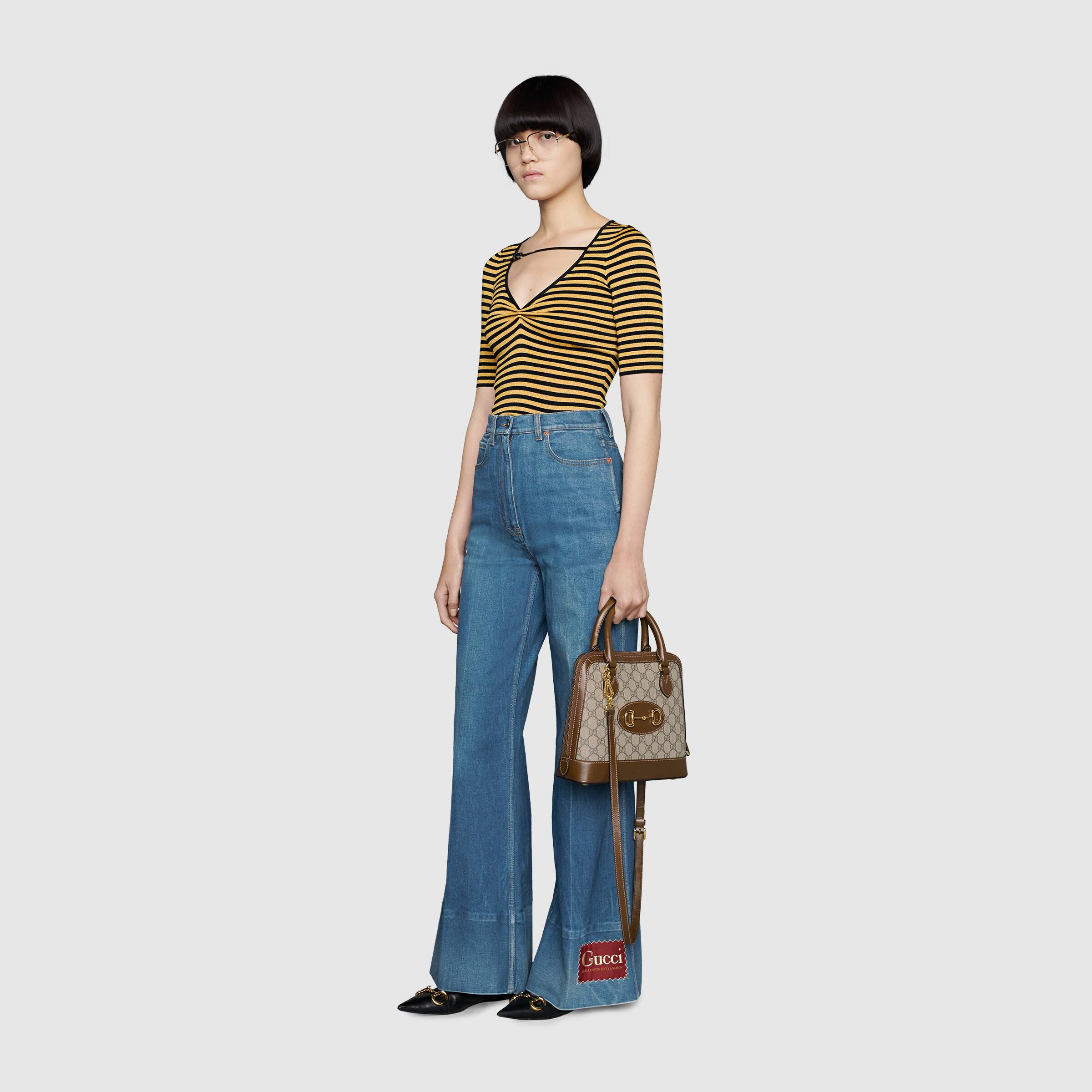 Gucci 1955 Horsebit Small Top Handle Bag GG Supreme - Luxury Designer Crossbody Purse for Women | Perfect for Work, Date Night & Special Occasions