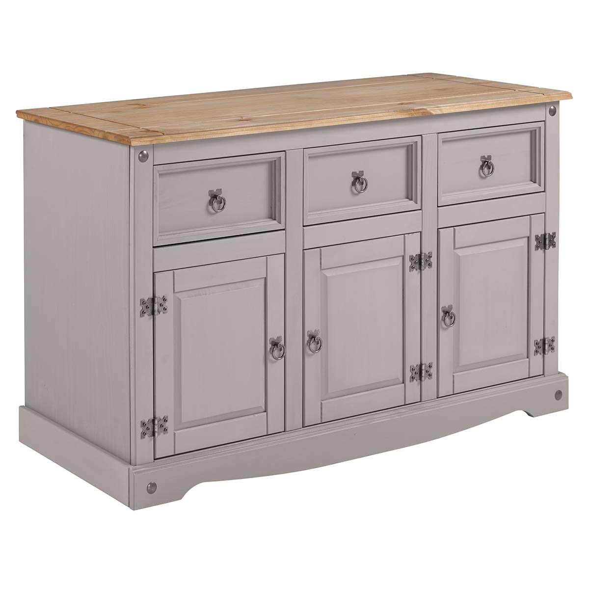 Gray Wood Buffet Sideboard - Modern Dining Room Furniture for Storage & Display | Perfect for Dining Room, Living Room & Entryway